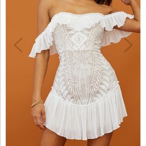 Off the shoulder lace dress